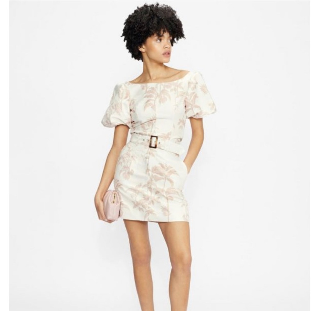 Ted Baker Riverr Wide Neck Cropped Puff Sleeve Top